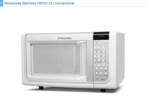 Microondas 23L Eletrolux MEF33 Bco 220v