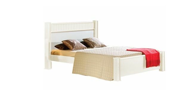 Cama de Casal Athenas Branco Lopas